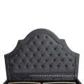 Tufted Suede Fabric Upholstered Low Profile Standard Bed